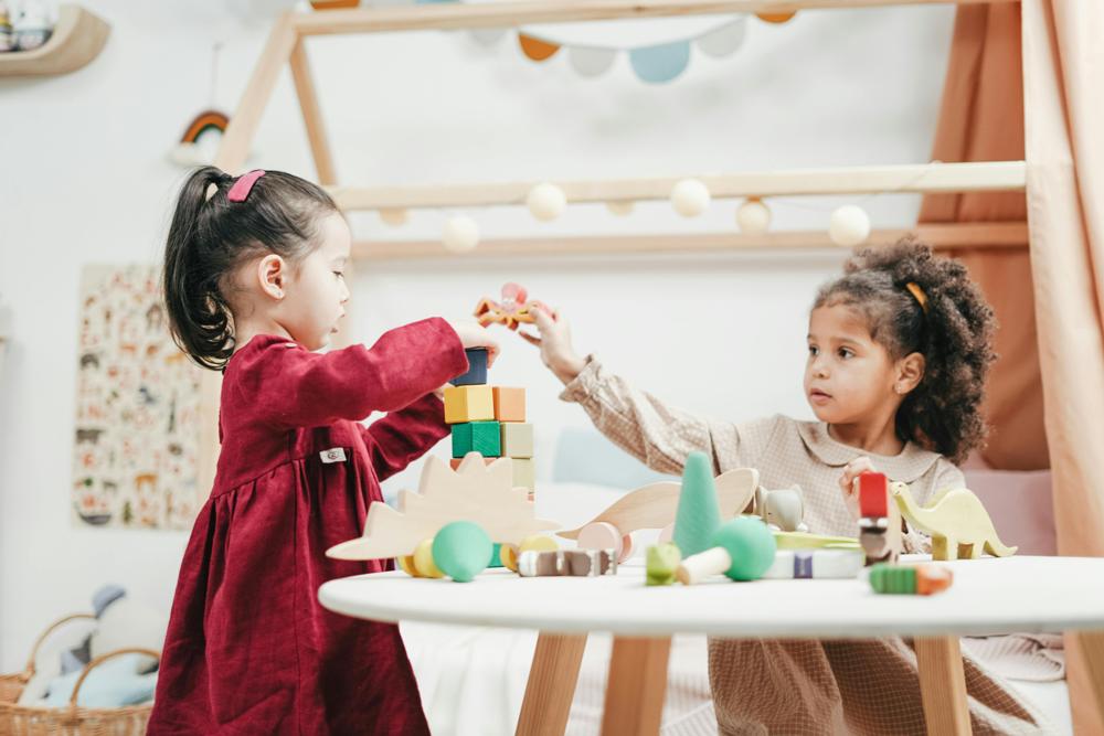 Toddler playing